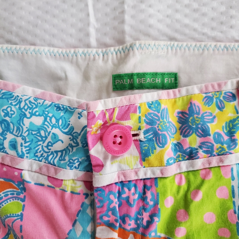 Lilly Pulitzer Palm Beach Fit Patchwork Shorts. Size 12 - Picture 2 of 11